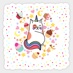 Sweet Tooth Caticorn Sticker